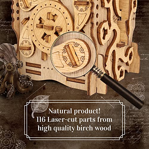 iDventure Cluebox Nautilus, Escape Room in a Wooden Puzzle Box for Adults - color: Nautilus
