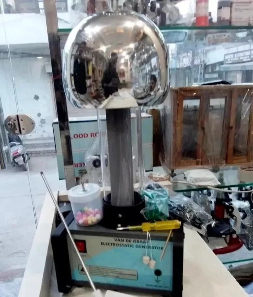 Van De Graaff Motorised Electrostatic Generator, Heavy Motor, with Accessories