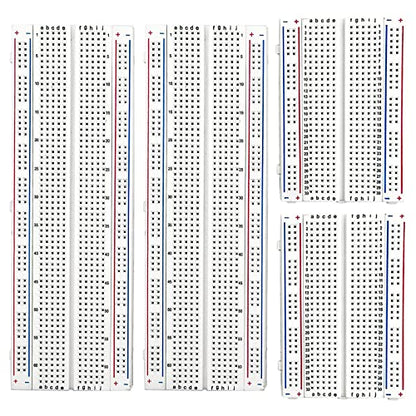 MCIGICM Breadboards, 2Pcs 830 Point & 2Pcs 400 Point Solderless Bread Board