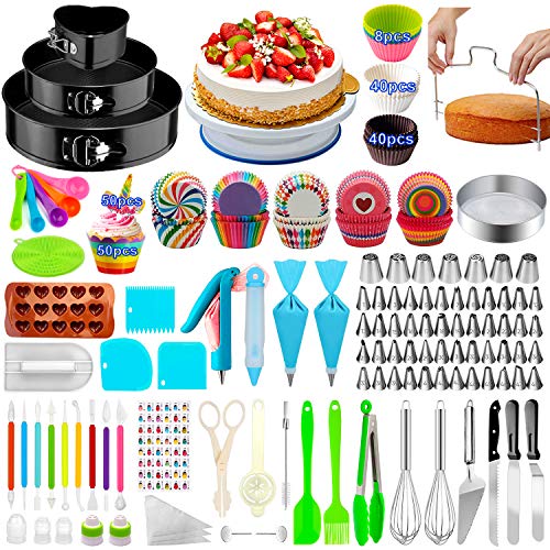 Cake Decorating Supplies, 493 PCS Cake Decorating Kit Cake Pans