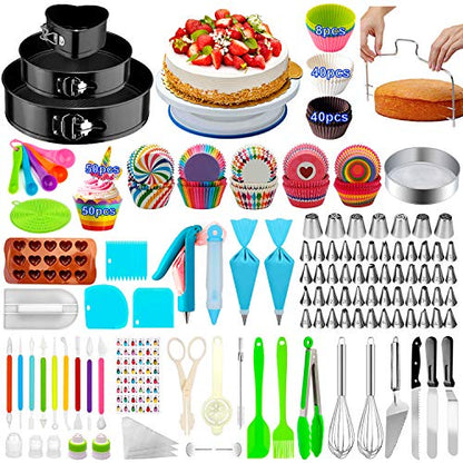 Cake Decorating Supplies, 493 PCS Cake Decorating Kit Cake Pans