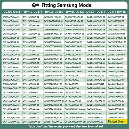 Upgraded Dryer Repair Kit Compatible with Samsung Dryer Roller Replacement Kit, for DC97-16782A Dryer Roller, DC93-00634A Idler Pulley, 6602-001655 Belt (6 Roller White Spacer) - color: Blue 6 Roller Spacer