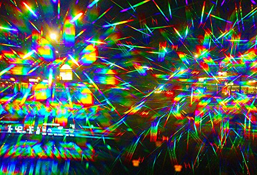 Rainbow Symphony Diffraction Grating Rainbow Peepholes, 13500 Line/Inch, Made in USA, Package of 25 - size: 25