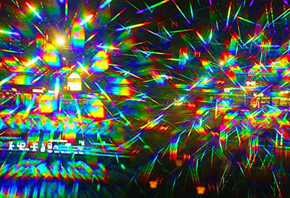 Rainbow Symphony Diffraction Grating Glasses - Educational, Package of 50, 13,500 Lines per inch, Double axis - color: Rainbow, size: 50