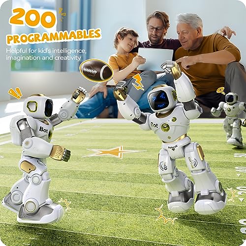Ruko 1088 Programmable Robot Toy for Kids, STEM Learning Gift, Gold - color: Gold