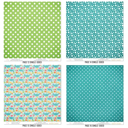 Die Cuts & Paper Set - Under the Sea - By Miss Kate Cuttables - 16 Sheets of 12"x12" Specialty Paper & Over 60 Coordinating Die Cuts - Exclusive Original Matching Set