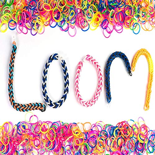 12750pcs Loom Rubber Bands Refill Kit in 26 Color with 500 Clips,6 Hooks, Premium Bracelet Making Kit for Kids Weaving DIY Crafting Gift