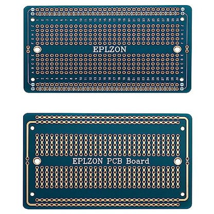 Solderable Breadboard PCB Board Gold-Plated Solder Breadboard for DIY Electronics Projects Apply to Arduino Soldering Projects 3.5"x2.05" & 2.0"x1.5"(Pack of 6 + 2 Mini Board,Multicolor) - color: Multicolor