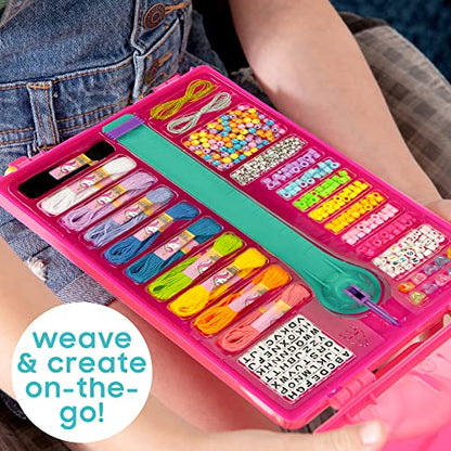 Just My Style On-The-Go Jewelry Studio – Bracelet-Making Travel Kit – DIY Bead & Braid Set for Kids Ages 6+ - style: On-The-Go