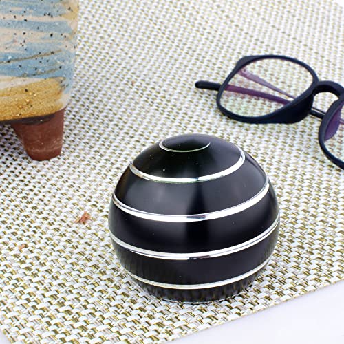 Kinetic Desk Toys， Full Body Optical Illusion Spinner Ball， Large Longer Time Spinning Top, Ideal for Parties, Holidays, classrooms or for use as Office Toys-with Storage Bag