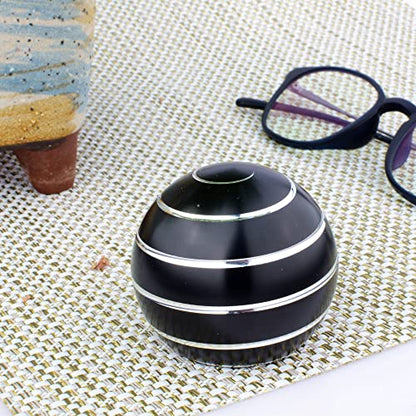Kinetic Desk Toys， Full Body Optical Illusion Spinner Ball， Large Longer Time Spinning Top, Ideal for Parties, Holidays, classrooms or for use as Office Toys-with Storage Bag