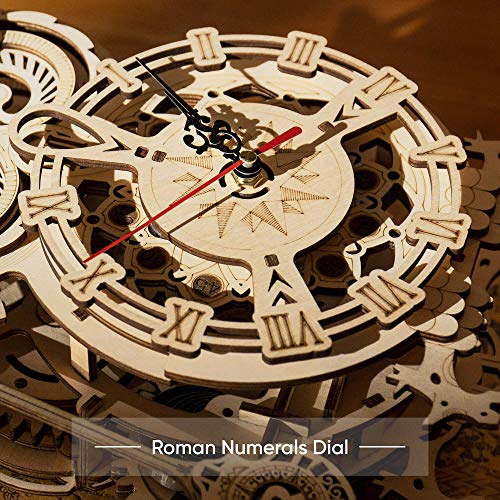 ROKR 3D Wooden Puzzles for Adults Mechanical Clock Kits - Owl Clock, DIY Model Building Kits Educational Brain Teaser Puzzles, Crafts/Hobbies/Gifts Desk Decor for Teens