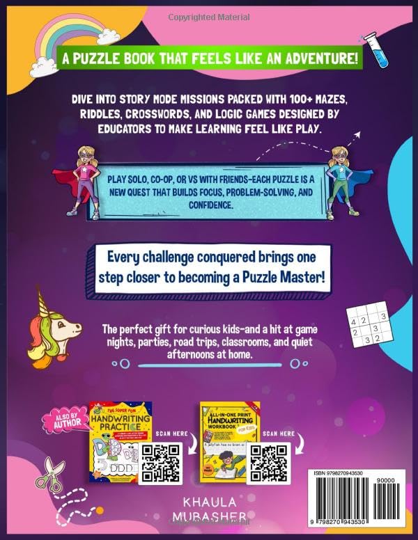 The Ultimate Activity Book for Smart Girls: 100+ Mazes, Word Searches, Crosswords, Sudoku, Dot to Dot, Logic Puzzles, and More Brain-Boosting Challenges (Kids Activity Books)