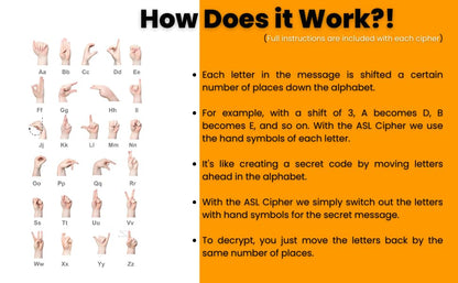 Wooden ASL Cipher Wheel & Decoder | Educational STEM Tool for Learning American Sign Language & Cryptography | Unique Gift for Teachers & Students, Durable Escape Room Puzzle Prop - size: Sign Language
