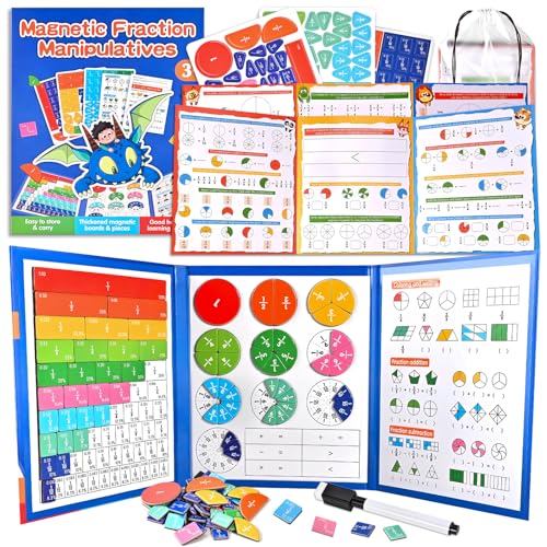 Magnetic Fraction Demonstration Book with Magnetic Fraction Tiles & Circles