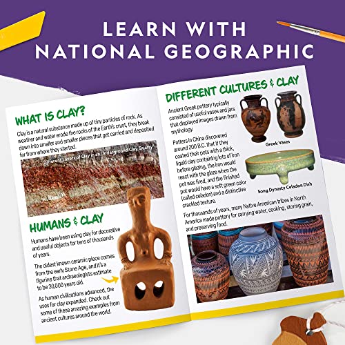 National Geographic Mega Arts and Crafts Activity Kit for Kids Ages 8-12 - style: Clay, Mosaic & Paint Marbling Kits