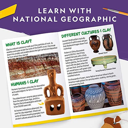National Geographic Mega Arts and Crafts Activity Kit for Kids Ages 8-12 - style: Clay, Mosaic & Paint Marbling Kits