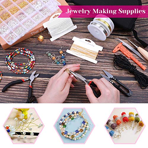 shynek 1857 Pcs Jewelry Making Supplies Kit for Adults, Jewelry Making Tools with Earring Hooks, Findings, Wires, Chains and Helping Hands for Crafts Making and Repair