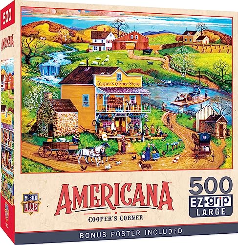 MasterPieces 500 Piece EZ Grip Jigsaw Puzzle for Adults, Family, Or Youth - Cooper's Corner - 19.25"x26.75" - style: Cooper's Corner