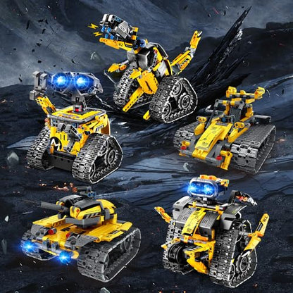 INSOON Robot Toys for Kids Building Set 5-in-1 App & Remote Control