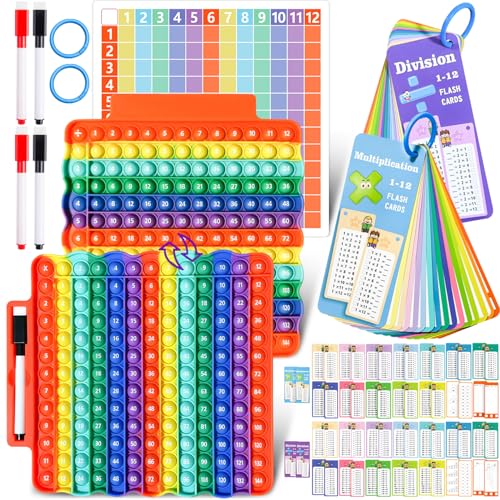 Multiplication Flash Cards + Division Flash Cards + Math Board - color: C+c+p