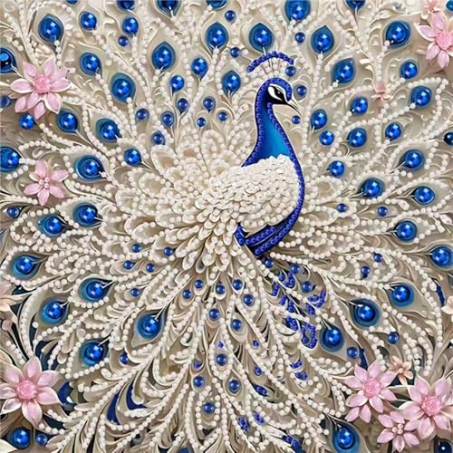 Peacock Pearl Diamond Art Kits for Adults,Diamond Painting Kits 11.8X11.8In - color: DE6606