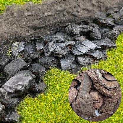 3 Pack Diorama Supplies Kit Model Scenery Tree Bark, Mountain Rock Material Model for Train Landscape Railway - color: Brown