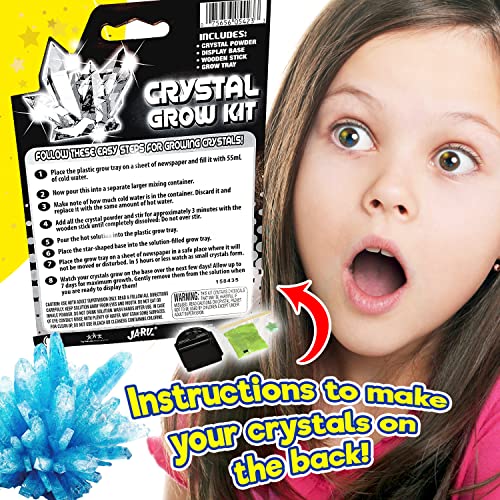 JA-RU Kidz Science Crystal Grow Kit (8 Pack) – Crystal Growing Kit for Kids Ages 6+, Fun Educational Science Experiments, Party Favors & Goodie Bag Fillers. 5423-8s - size: 8 packs