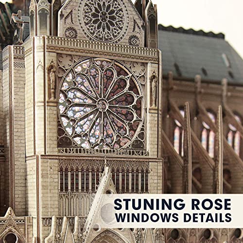 CubicFun Notre Dame de Paris 3D Puzzle with Opening Wall, 293 Pieces - style: France︱Notre Dame de Paris