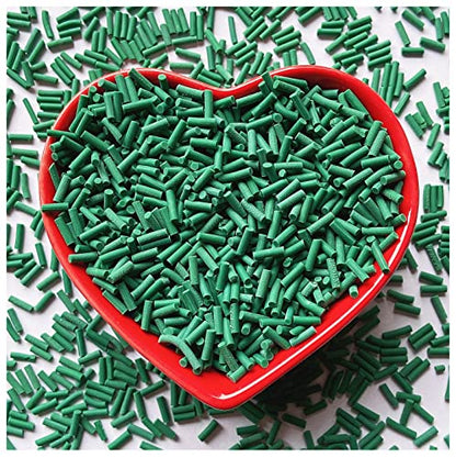 50g Fake Sprinkles Resin Sprinkles Fake Candy Sprinkles Clay Sprinkles Polymer Sprinkles Polymer Clay Slices for Nail Art DIY Crafts Cake Phone Case(13-Dark Green） - color: 23-Dark Green