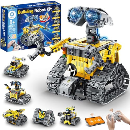 Bundle - 2 Items: Sillbird Solar Robot Toys & Robot Building Kit with Remote Control for Boys Ages 8-14, Christmas STEM Robotics Technic Toy, Coding Gift for Kids