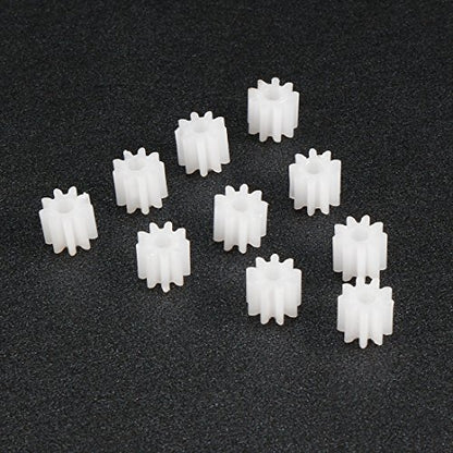 uxcell 10pcs Plastic Gears 9 Teeth Model 092A Reduction Gear Plastic Worm