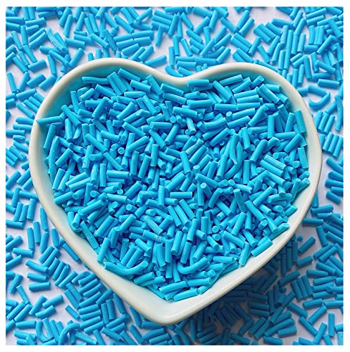 EHOPE 50g Fake Sprinkles Resin Sprinkles Fake Candy Sprinkles Clay Sprinkles Polymer Sprinkles Polymer Clay Slices for Nail Art DIY Crafts Cake Phone Case(4-Blue) - color: 14-Blue