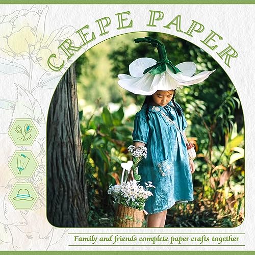 Mlurcu Crepe Paper - 6 Rolls Green Crepe Streamers, 10 Inch Wide, DIY Flower Crafts Kit for Wedding & Festival Parties - color: 6 Rolls Green Series