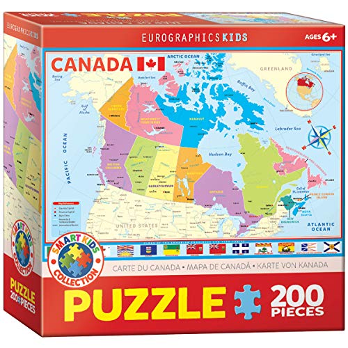 Map of Canada - size: 200 Piece Puzzle, style: EuroGraphics Map of Canada Puzzle (200 Piece)