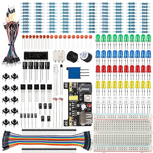 Smraza 298 Pieces Electronics Starter Kit with Breadboard for Arduino - color: Basic Starter Kit