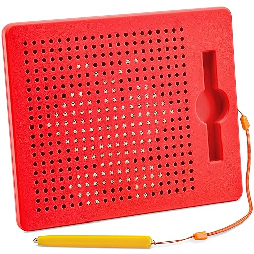 Magnetic Drawing Board for Kids & Toddlers, Airplane & Car Ride Activities - size: Square Red