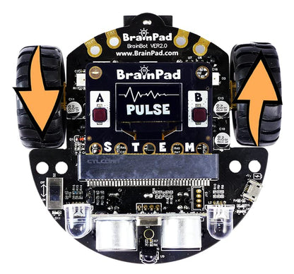 Pulse with Robot Kit, a MakeCode STEM Microcomputer for Coding Robots, Games, & Circuits