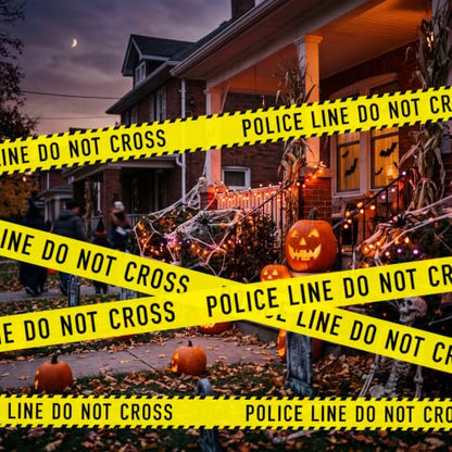 Nuanchu 2 Rolls 3''x98 Ft Police Line Do Not Cross Caution Party Tape Decor - style: Police Line Do Not Cross