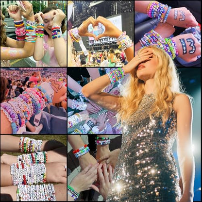 Gionlion 96 Colors 3550 Pcs Pony Beads Bracelet Making Kit, 5 Boxes Friendship Bracelet Kit with Letter Beads 6x9mm Rainbow Bead for Bracelets Jewelry Keychain Making Kit, Mothers Day Gifts Gifts - color: 96 Colors 3550PCS
