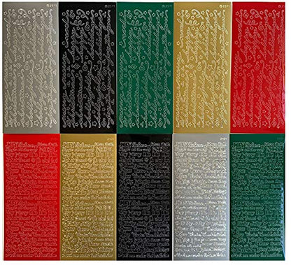 Paper Wishes – Dazzles Stickers Collection | Unique Stickers for Scrapbooking, Cardmaking, Gifts and All of Your DIY Crafting, Art and Creative Projects - Inspiration at Your Fingertips - color: Christmas Greetings