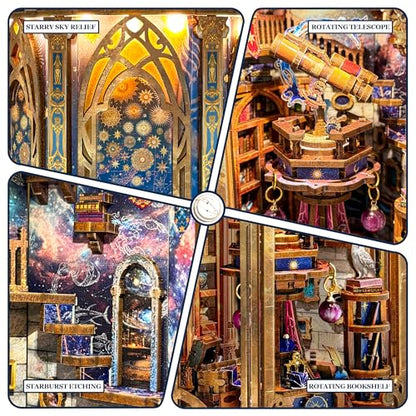 Book Nook Kit DIY 3D Wooden Puzzle - Starry Guide Camping Light - color: Starry Guide Camping Light