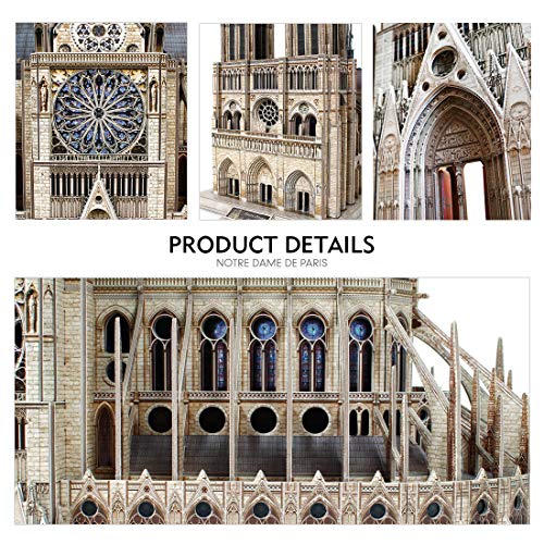 CubicFun 3D Puzzles for Adults - Large Notre Dame de Paris 3D Puzzle - style: Notre Dame de Paris
