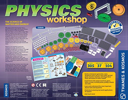 Thames & Kosmos Physics Workshop STEM Science Kit – 38 Builds, 37 Experiments, 305 Pieces, Ages 8+, Gravity, Simple Machines, Gears, Pendulum, Centrifugal Force