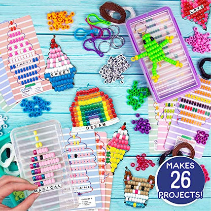 Made By Me Ultimate Bead Pets by Horizon Group USA, Bead Pets Crafts for Kids, Includes Over 1400 Beads, Cording, Keychains & Carabiner Clips, Design Templates, Storage Cases & More - style: Ultimate Bead Pets