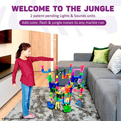 Marble Genius Green-Jungle Lights & Sounds Marble Run Accessory Set