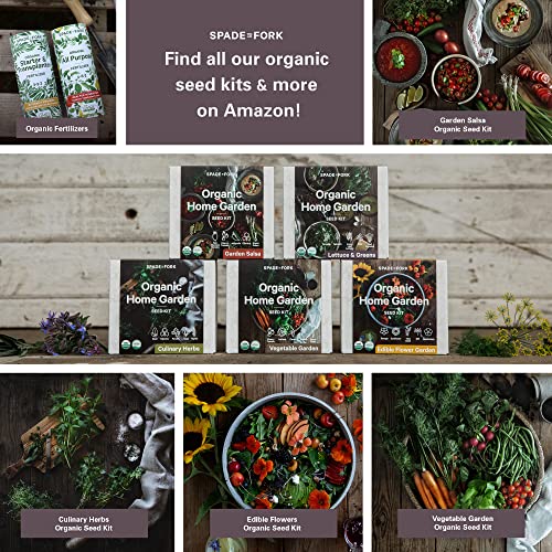 Organic Indoor Lettuce & Greens Garden Starter Kit - Certified USDA Organic Non GMO - Includes Spinach, Kale, Red Romaine, Loose Leaf Lettuce Seeds for Planting, Potting Soil, Peat Pots - style: Lettuce & Greens Kit