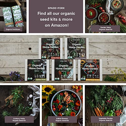 Organic Indoor Lettuce & Greens Garden Starter Kit - Certified USDA Organic Non GMO - Includes Spinach, Kale, Red Romaine, Loose Leaf Lettuce Seeds for Planting, Potting Soil, Peat Pots - style: Lettuce & Greens Kit