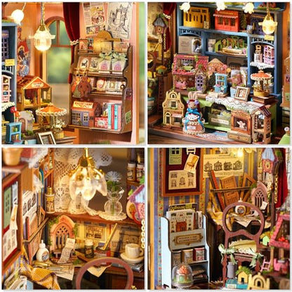 Miniature House Kit, Dollhouse Kit, Miniature Kit, DIY Mini House Building Kit for Adult Teen, Fairy Tale Wonderhouse Dollhouse Shop - color: Fairy Tale Wonderhouse