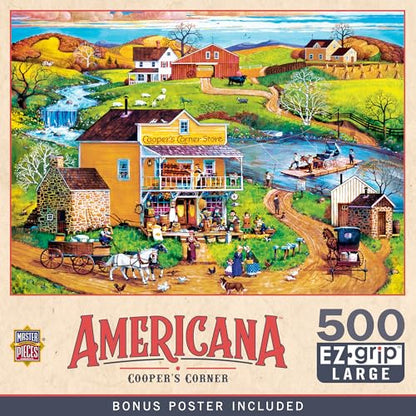 MasterPieces 500 Piece EZ Grip Jigsaw Puzzle for Adults, Family, Or Youth - Cooper's Corner - 19.25"x26.75" - style: Cooper's Corner